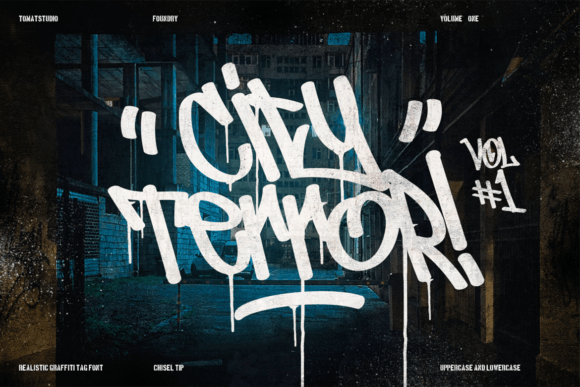 City Terror: A Realistic Graffiti Tag Font for Bold Design