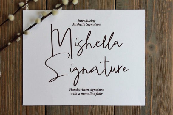 Mishella Signature: A Modern Typeface for Elegant Branding