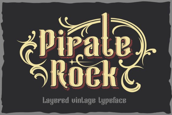 Pirate Rock: The Vintage Layered Font for Bold Designs