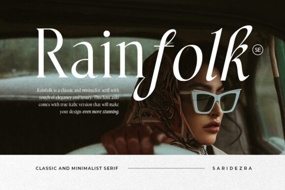 Rainfolk: A Serif Font Blending Minimalism with Luxury